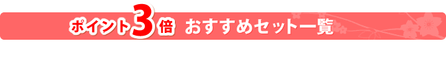 ポイント3倍おすすめセット一覧