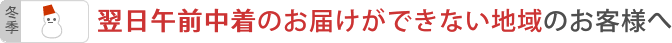 【冬季】翌日午前中のお届けができない地域のお客様へ