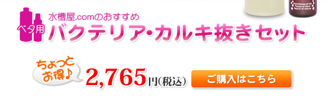 【水槽屋.comおすすめ】ベタ用バクテリア・カルキ抜きセット　ちょっとお得♪2,765円（税込）ご購入はこちら