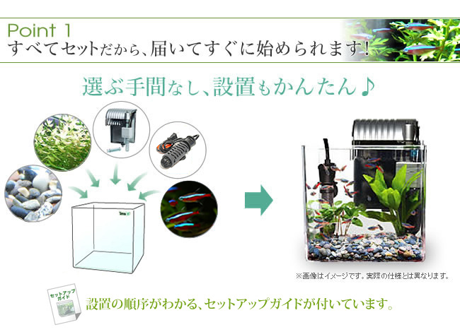 Point1　すべてセットだから、届いてすぐに始められます！