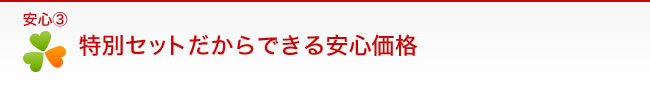 【安心３】7,190円もお得！特別セットだからできる安心価格