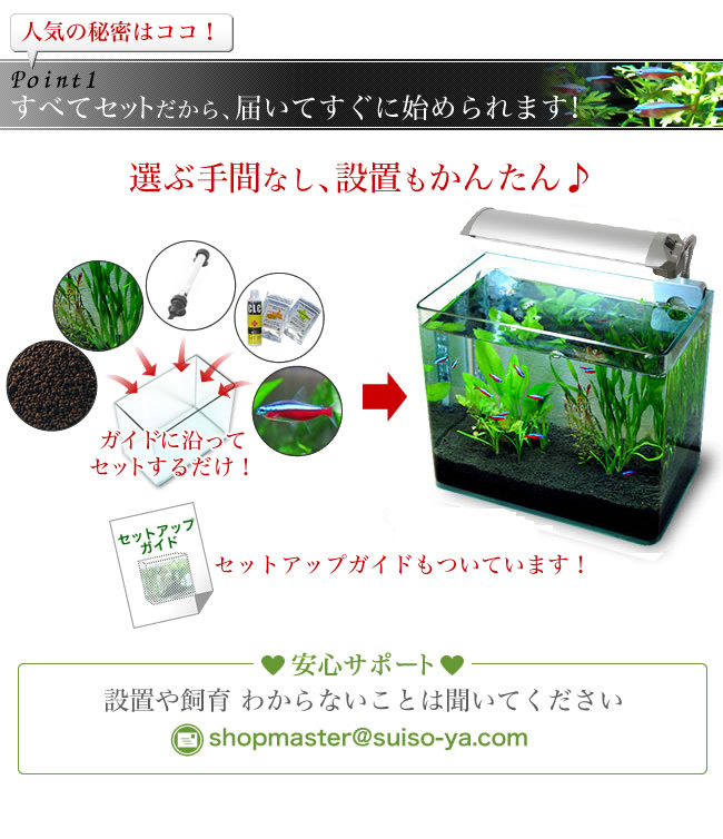 Point1 すべてセットだから、届いてすぐにはじめられます!